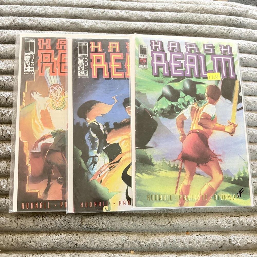 Harsh Realm Harris Comics Lot 3 Issues #2 #3 #5 Hudnall Paquette Sci-Fi Set